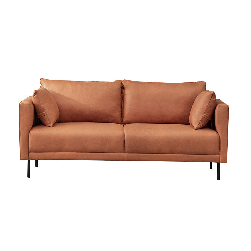 Padded Sponge Seat with Cushioning Back and Imitation Leather Craft Sofa Clearhalo 'Furniture' 'furniture_sofas' 'kitchen' 'kitchen_sofas' 'Living Room Furniture' 'Sofa' 'sofas' 4820363