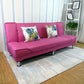 Linen Convertible Sleeper Sofa Sewn Pillow Back Armless Sofa Purple-Red Clearhalo 'Furniture' 'furniture_sofas' 'kitchen' 'kitchen_sofas' 'Living Room Furniture' 'Sofa' 'sofas' 4820374