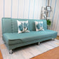 Linen Convertible Sleeper Sofa Sewn Pillow Back Armless Sofa Green-Blue Clearhalo 'Furniture' 'furniture_sofas' 'kitchen' 'kitchen_sofas' 'Living Room Furniture' 'Sofa' 'sofas' 4820377