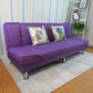 Linen Convertible Sleeper Sofa Sewn Pillow Back Armless Sofa Purple Clearhalo 'Furniture' 'furniture_sofas' 'kitchen' 'kitchen_sofas' 'Living Room Furniture' 'Sofa' 'sofas' 4820383
