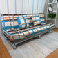 Linen Convertible Sleeper Sofa Sewn Pillow Back Armless Sofa Multi-Color Clearhalo 'Furniture' 'furniture_sofas' 'kitchen' 'kitchen_sofas' 'Living Room Furniture' 'Sofa' 'sofas' 4820384