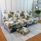 Linen Convertible Sleeper Sofa Sewn Pillow Back Armless Sofa Blue-Yellow-White Clearhalo 'Furniture' 'furniture_sofas' 'kitchen' 'kitchen_sofas' 'Living Room Furniture' 'Sofa' 'sofas' 4820386