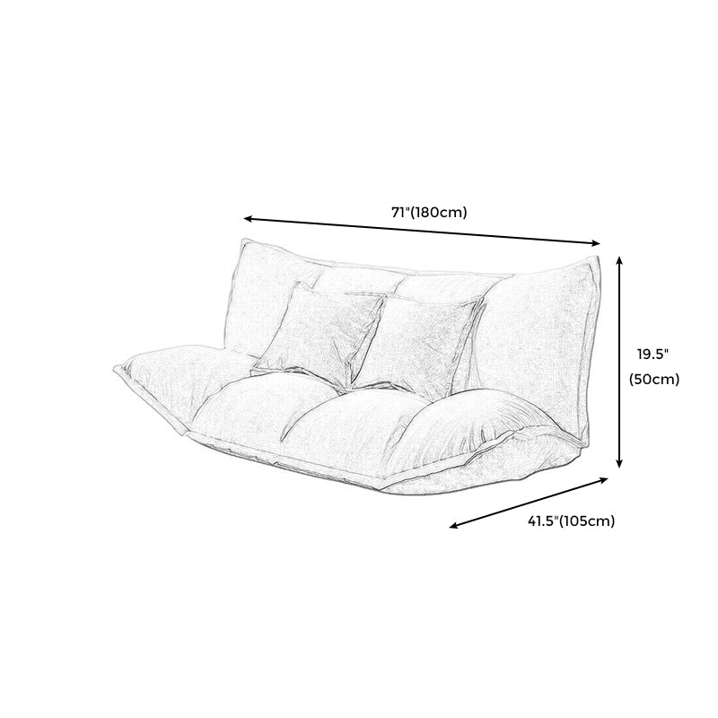 Contemporary Tight Back Convertible Sleeper Sofa Fabric Armless Solid Color Sofa Clearhalo 'furn' 'furn_sofas' 'Furniture' 'furniture_sofas' 'kitchen' 'kitchen_sofas' 'Living Room Furniture' 'Sofa' 'sofas' 4820423