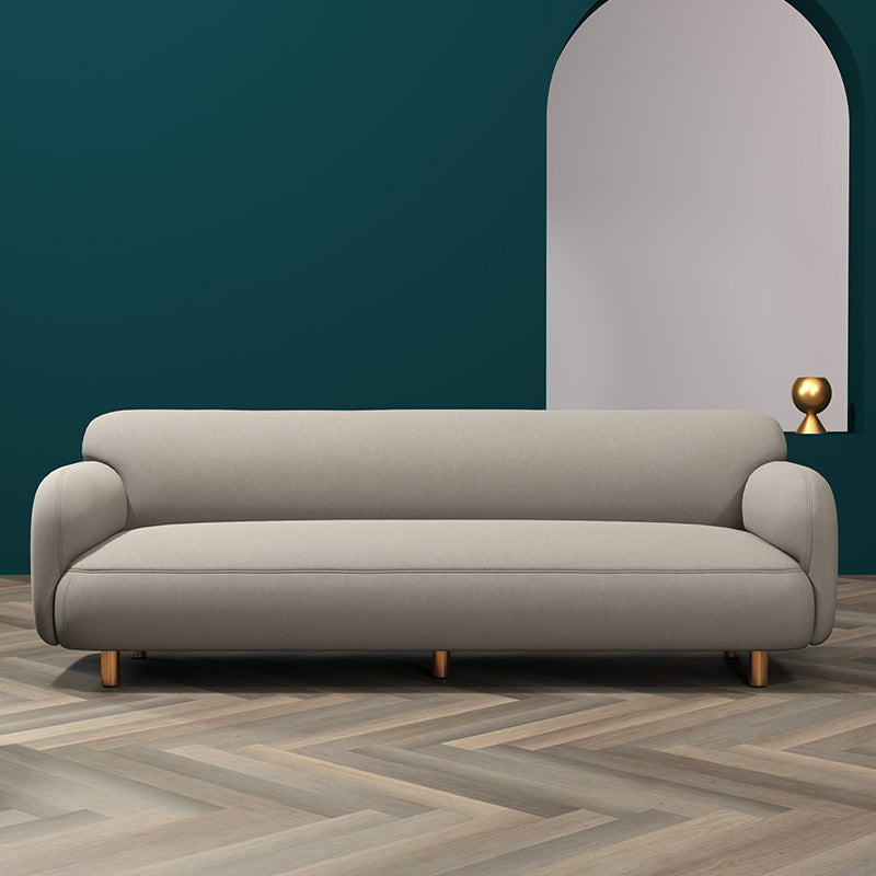 Cushioned Backrest Sponge Cushioned Upholstery Orange/orange/smoky Grey/off-white Sofa Off-White Clearhalo 'Furniture' 'furniture_sofas' 'kitchen' 'kitchen_sofas' 'Living Room Furniture' 'Sofa' 'sofas' 4820424