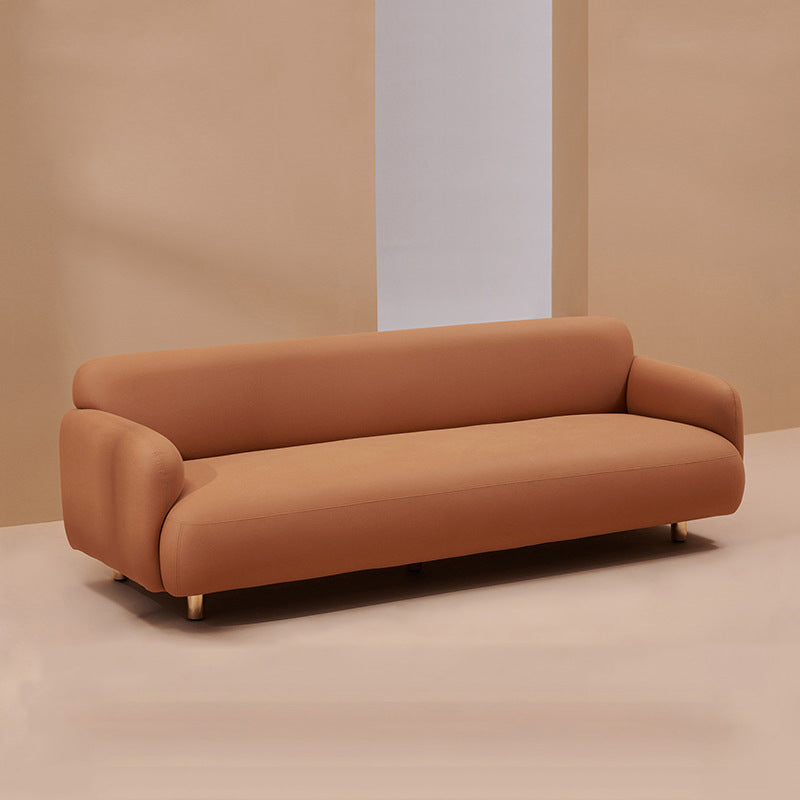 Cushioned Backrest Sponge Cushioned Upholstery Orange/orange/smoky Grey/off-white Sofa Clearhalo 'Furniture' 'furniture_sofas' 'kitchen' 'kitchen_sofas' 'Living Room Furniture' 'Sofa' 'sofas' 4820425