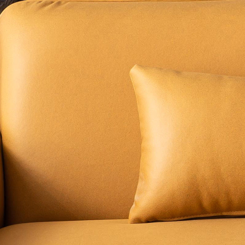 Cushioned Backrest Sponge Cushioned Upholstery Orange/orange/smoky Grey/off-white Sofa Clearhalo 'Furniture' 'furniture_sofas' 'kitchen' 'kitchen_sofas' 'Living Room Furniture' 'Sofa' 'sofas' 4820433