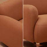 Cushioned Backrest Sponge Cushioned Upholstery Orange/orange/smoky Grey/off-white Sofa Clearhalo 'Furniture' 'furniture_sofas' 'kitchen' 'kitchen_sofas' 'Living Room Furniture' 'Sofa' 'sofas' 4820435