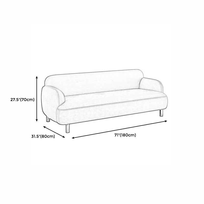 Cushioned Backrest Sponge Cushioned Upholstery Orange/orange/smoky Grey/off-white Sofa Clearhalo 'Furniture' 'furniture_sofas' 'kitchen' 'kitchen_sofas' 'Living Room Furniture' 'Sofa' 'sofas' 4820438