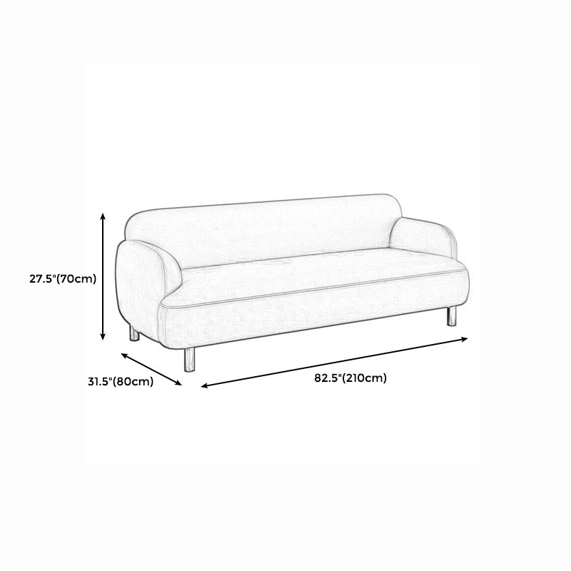 Cushioned Backrest Sponge Cushioned Upholstery Orange/orange/smoky Grey/off-white Sofa Clearhalo 'Furniture' 'furniture_sofas' 'kitchen' 'kitchen_sofas' 'Living Room Furniture' 'Sofa' 'sofas' 4820439