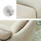 Loose Back Sloped Arm Sofa Nordic 30.7" H Linen Slipcovered Sofa Clearhalo 'Furniture' 'furniture_sofas' 'kitchen' 'kitchen_sofas' 'Living Room Furniture' 'Sofa' 'sofas' 4820447