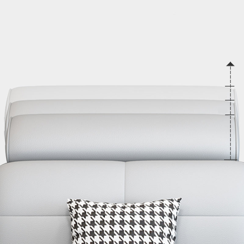 Contemporary Faux Leather/Linen Sectionals 70"D Sofa with Reversible Chaise and Storage Clearhalo 'Furniture' 'kitchen' 'kitchen_sectionals' 'Living Room Furniture' 'Sectionals' 4820775