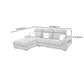 Square Arm Light-grey Cushion Back Modern Living Room Storage Sofa Clearhalo 'furn' 'furn_sectionals' 'Furniture' 'furniture_sectionals' 'kitchen' 'kitchen_sectionals' 'Living Room Furniture' 'Sectionals' 4820949