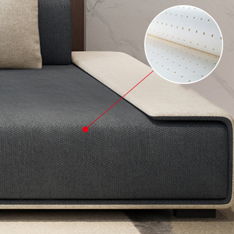 146.46"L x 70.87"W x 29.53"H Contemporary Fabric Square Arm Sectionals Clearhalo 'furn' 'furn_sectionals' 'Furniture' 'furniture_sectionals' 'kitchen' 'kitchen_sectionals' 'Living Room Furniture' 'Sectionals' 4820970