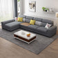 Grey Contemporary Stain-Resistant Living Room L-Shape Right Hand Facing Sofa 126"L x 71"W x 35"H Clearhalo 'furn' 'furn_sectionals' 'Furniture' 'furniture_sectionals' 'kitchen' 'kitchen_sectionals' 'Living Room Furniture' 'Sectionals' 4821037