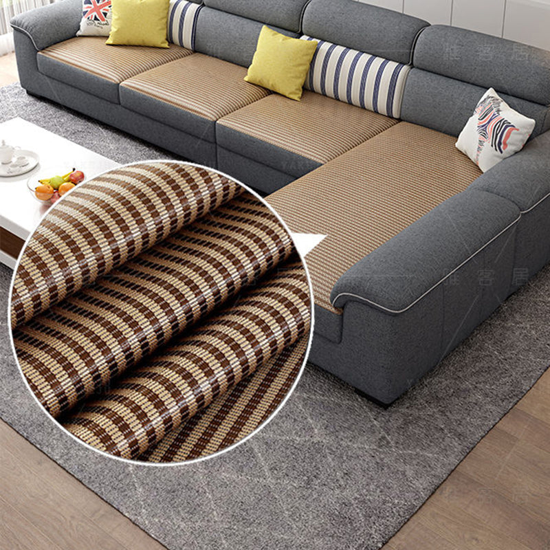 Grey Contemporary Stain-Resistant Living Room L-Shape Right Hand Facing Sofa Clearhalo 'furn' 'furn_sectionals' 'Furniture' 'furniture_sectionals' 'kitchen' 'kitchen_sectionals' 'Living Room Furniture' 'Sectionals' 4821040