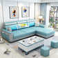 Square Arm L-Shape Right Hand Facing Sectional Sofa with Chaise Light Blue Clearhalo 'furn' 'furn_sectionals' 'Furniture' 'furniture_sectionals' 'kitchen' 'kitchen_sectionals' 'Living Room Furniture' 'Sectionals' 4821053