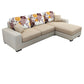3-Seater Square Arm Pillowed Back Cushions Sectional Sofa with Chaise Light Yellow Clearhalo 'furn' 'furn_sectionals' 'Furniture' 'furniture_sectionals' 'kitchen' 'kitchen_sectionals' 'Living Room Furniture' 'Sectionals' 4821070