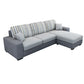 3-Seater Square Arm Pillowed Back Cushions Sectional Sofa with Chaise Clearhalo 'furn' 'furn_sectionals' 'Furniture' 'furniture_sectionals' 'kitchen' 'kitchen_sectionals' 'Living Room Furniture' 'Sectionals' 4821075