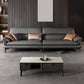 Leather Sofa in Gray Pillow Top Arm Cushions Modern Sofa for Living Room 126"L x 37"W x 33"H Clearhalo 'furn' 'furn_sectionals' 'Furniture' 'furniture_sectionals' 'kitchen' 'kitchen_sectionals' 'Living Room Furniture' 'Sectionals' 4821104