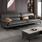 Leather Sofa in Gray Pillow Top Arm Cushions Modern Sofa for Living Room 138"L x 37"W x 33"H Clearhalo 'furn' 'furn_sectionals' 'Furniture' 'furniture_sectionals' 'kitchen' 'kitchen_sectionals' 'Living Room Furniture' 'Sectionals' 4821105
