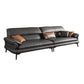Leather Sofa in Gray Pillow Top Arm Cushions Modern Sofa for Living Room 102"L x 37"W x 33"H Clearhalo 'furn' 'furn_sectionals' 'Furniture' 'furniture_sectionals' 'kitchen' 'kitchen_sectionals' 'Living Room Furniture' 'Sectionals' 4821108