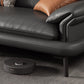 Leather Sofa in Gray Pillow Top Arm Cushions Modern Sofa for Living Room Clearhalo 'furn' 'furn_sectionals' 'Furniture' 'furniture_sectionals' 'kitchen' 'kitchen_sectionals' 'Living Room Furniture' 'Sectionals' 4821111