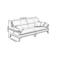 Leather Sofa in Gray Pillow Top Arm Cushions Modern Sofa for Living Room Clearhalo 'furn' 'furn_sectionals' 'Furniture' 'furniture_sectionals' 'kitchen' 'kitchen_sectionals' 'Living Room Furniture' 'Sectionals' 4821115