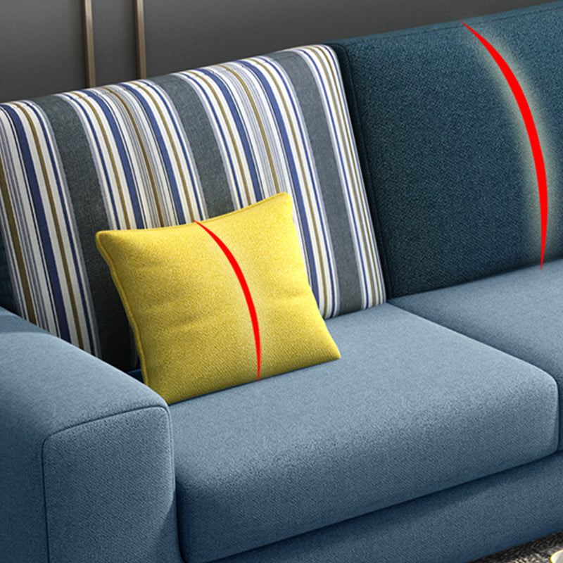 Removable Cushions Sectionals 27.56"High Square Arm Sectionals with Chaise Clearhalo 'furn' 'furn_sectionals' 'Furniture' 'furniture_sectionals' 'kitchen' 'kitchen_sectionals' 'Living Room Furniture' 'Sectionals' 4821158