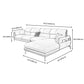 Scandinavian Faux Leather L-Shape Sectional with Storage for Living Room Clearhalo 'furn' 'furn_sectionals' 'Furniture' 'furniture_sectionals' 'kitchen' 'kitchen_sectionals' 'Living Room Furniture' 'Sectionals' 4821194