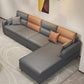Stain Resistan Faux Leather Square Arm Sectional with Pillowed Back Cushions for Apartment 102"L x 63"W x 29.5"H Right Latex Clearhalo 'furn' 'furn_sectionals' 'Furniture' 'furniture_sectionals' 'kitchen' 'kitchen_sectionals' 'Living Room Furniture' 'Sectionals' 4821197