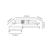 Stain-Resistant Faux Leather Pillow Top Arm Sofa/Sectional with Pillowed Back Cushions Clearhalo 'furn' 'furn_sectionals' 'Furniture' 'furniture_sectionals' 'kitchen' 'kitchen_sectionals' 'Living Room Furniture' 'Sectionals' 4821251