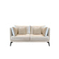 Contemporary Faux Leather Pillow Top Arm Sofa/Sectional Pillowed Back Cushions 71"L x 35.5"W x 35.5"H Off-White Clearhalo 'furn' 'furn_sectionals' 'Furniture' 'furniture_sectionals' 'kitchen' 'kitchen_sectionals' 'Living Room Furniture' 'Sectionals' 4821263