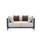 Modern Faux Leather Pillow Top Arm Sofa/Sectional Pillowed Back Cushions 70.9"L x 37.4"W x 29.5"H Brown-Grey Clearhalo 'furn' 'furn_sectionals' 'Furniture' 'furniture_sectionals' 'kitchen' 'kitchen_sectionals' 'Living Room Furniture' 'Sectionals' 4821293