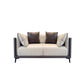 Modern Faux Leather Pillow Top Arm Sofa/Sectional Pillowed Back Cushions for Living Room 70.9"L x 37.4"W x 29.5"H Brown-Grey Clearhalo 'furn' 'furn_sectionals' 'Furniture' 'furniture_sectionals' 'kitchen' 'kitchen_sectionals' 'Living Room Furniture' 'Sectionals' 4821316