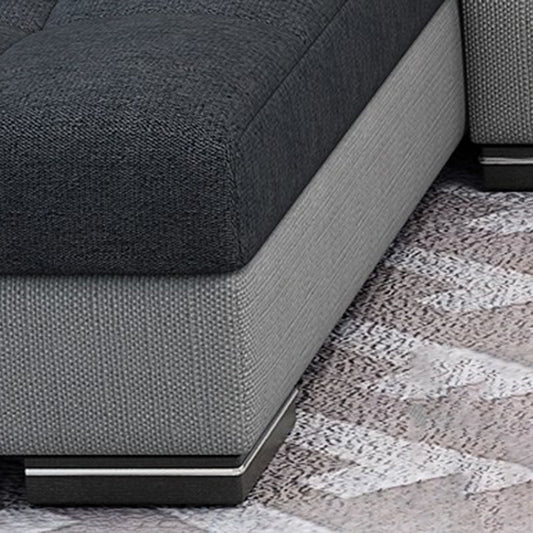 Adjustable 135.82" D x 70.86" W x 33.46" H Pillow Top Arm Sectional Pillowed Back Cushions Clearhalo 'furn' 'furn_sectionals' 'Furniture' 'furniture_sectionals' 'kitchen' 'kitchen_sectionals' 'Living Room Furniture' 'Sectionals' 4821359