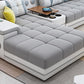 Light-grey Pillow Top Arm Sectional Pillowed Back Cushions, Adjustable Clearhalo 'furn' 'furn_sectionals' 'Furniture' 'furniture_sectionals' 'kitchen' 'kitchen_sectionals' 'Living Room Furniture' 'Sectionals' 4821370