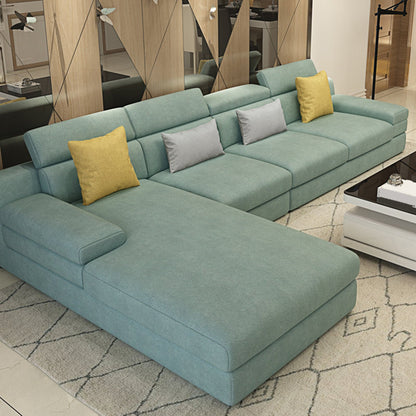 Contemporary High Back Sectionals 35.43"High 5-Seat Square Arm Sofa for Apartment 134"L x 71"W x 35"H Clearhalo 'furn' 'furn_sectionals' 'Furniture' 'furniture_sectionals' 'kitchen' 'kitchen_sectionals' 'Living Room Furniture' 'Sectionals' 4821437