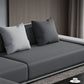 Dark Grey Modular Sectional with Square and Pillow Back Cushion Clearhalo 'furn' 'furn_sectionals' 'Furniture' 'furniture_sectionals' 'kitchen' 'kitchen_sectionals' 'Living Room Furniture' 'Sectionals' 4821628