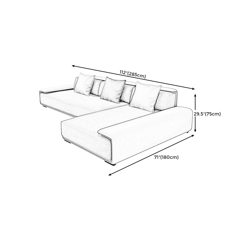 Dark Grey Modular Sectional with Square and Pillow Back Cushion Clearhalo 'furn' 'furn_sectionals' 'Furniture' 'furniture_sectionals' 'kitchen' 'kitchen_sectionals' 'Living Room Furniture' 'Sectionals' 4821630