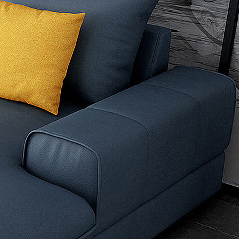 70"D Square Arms Sectionals with Removable Cushions for Living Room and Apartment Clearhalo 'furn' 'furn_sectionals' 'Furniture' 'furniture_sectionals' 'kitchen' 'kitchen_sectionals' 'Living Room Furniture' 'Sectionals' 4821642