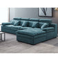 Modern Modular Reversible Sectional with High Back for Apartment 141"L x 73"W x 28"H Blackish Green Linen Blend Clearhalo 'furn' 'furn_sectionals' 'Furniture' 'furniture_sectionals' 'kitchen' 'kitchen_sectionals' 'Living Room Furniture' 'Sectionals' 4821768