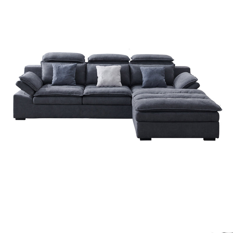 Modern Modular Reversible Sectional with High Back for Apartment Clearhalo 'furn' 'furn_sectionals' 'Furniture' 'furniture_sectionals' 'kitchen' 'kitchen_sectionals' 'Living Room Furniture' 'Sectionals' 4821773