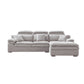 Modern Modular Reversible Sectional with High Back for Apartment 111"L x 73"W x 28"H Khaki Faux Leather Clearhalo 'furn' 'furn_sectionals' 'Furniture' 'furniture_sectionals' 'kitchen' 'kitchen_sectionals' 'Living Room Furniture' 'Sectionals' 4821780