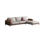 Stain-Resistant Faux Leather Square Arm Sofa/Sectional for Living Room 98"L x 69"W x 33.5"H Orange White Sponge Clearhalo 'furn' 'furn_sectionals' 'Furniture' 'furniture_sectionals' 'kitchen' 'kitchen_sectionals' 'Living Room Furniture' 'Sectionals' 4821863