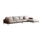 Stain-Resistant Faux Leather Square Arm Sofa/Sectional for Living Room 126"L x 69"W x 33.5"H Orange White Clearhalo 'furn' 'furn_sectionals' 'Furniture' 'furniture_sectionals' 'kitchen' 'kitchen_sectionals' 'Living Room Furniture' 'Sectionals' 4821872