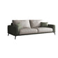 Stain-Resistant Faux Leather Square Arm Sofa/Sectional for Living Room 63"L x 37"W x 33.5"H Beige-Green Clearhalo 'furn' 'furn_sectionals' 'Furniture' 'furniture_sectionals' 'kitchen' 'kitchen_sectionals' 'Living Room Furniture' 'Sectionals' 4821873