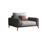 Stain-Resistant Faux Leather Square Arm Sofa/Sectional for Living Room 39"L x 37"W x 33"H Dark Grey Light Grey Sponge Clearhalo 'furn' 'furn_sectionals' 'Furniture' 'furniture_sectionals' 'kitchen' 'kitchen_sectionals' 'Living Room Furniture' 'Sectionals' 4821875