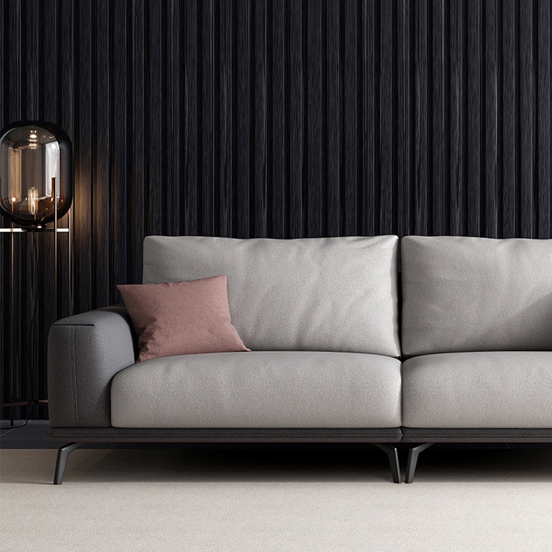 Stain-Resistant Faux Leather Square Arm Sofa/Sectional for Living Room Clearhalo 'furn' 'furn_sectionals' 'Furniture' 'furniture_sectionals' 'kitchen' 'kitchen_sectionals' 'Living Room Furniture' 'Sectionals' 4821876