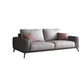 Stain-Resistant Faux Leather Square Arm Sofa/Sectional for Living Room 63"L x 37"W x 33.5"H Dark Grey Light Grey Clearhalo 'furn' 'furn_sectionals' 'Furniture' 'furniture_sectionals' 'kitchen' 'kitchen_sectionals' 'Living Room Furniture' 'Sectionals' 4821877