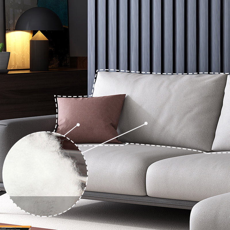 Stain-Resistant Faux Leather Square Arm Sofa/Sectional for Living Room Clearhalo 'furn' 'furn_sectionals' 'Furniture' 'furniture_sectionals' 'kitchen' 'kitchen_sectionals' 'Living Room Furniture' 'Sectionals' 4821881